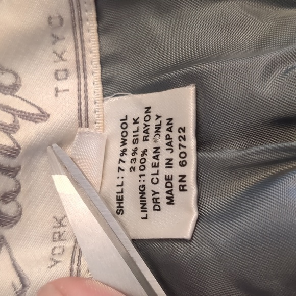 Vintage Sanyo Fashion House Silk Wool Blazer Jacket size 8 - Picture 9 of 10